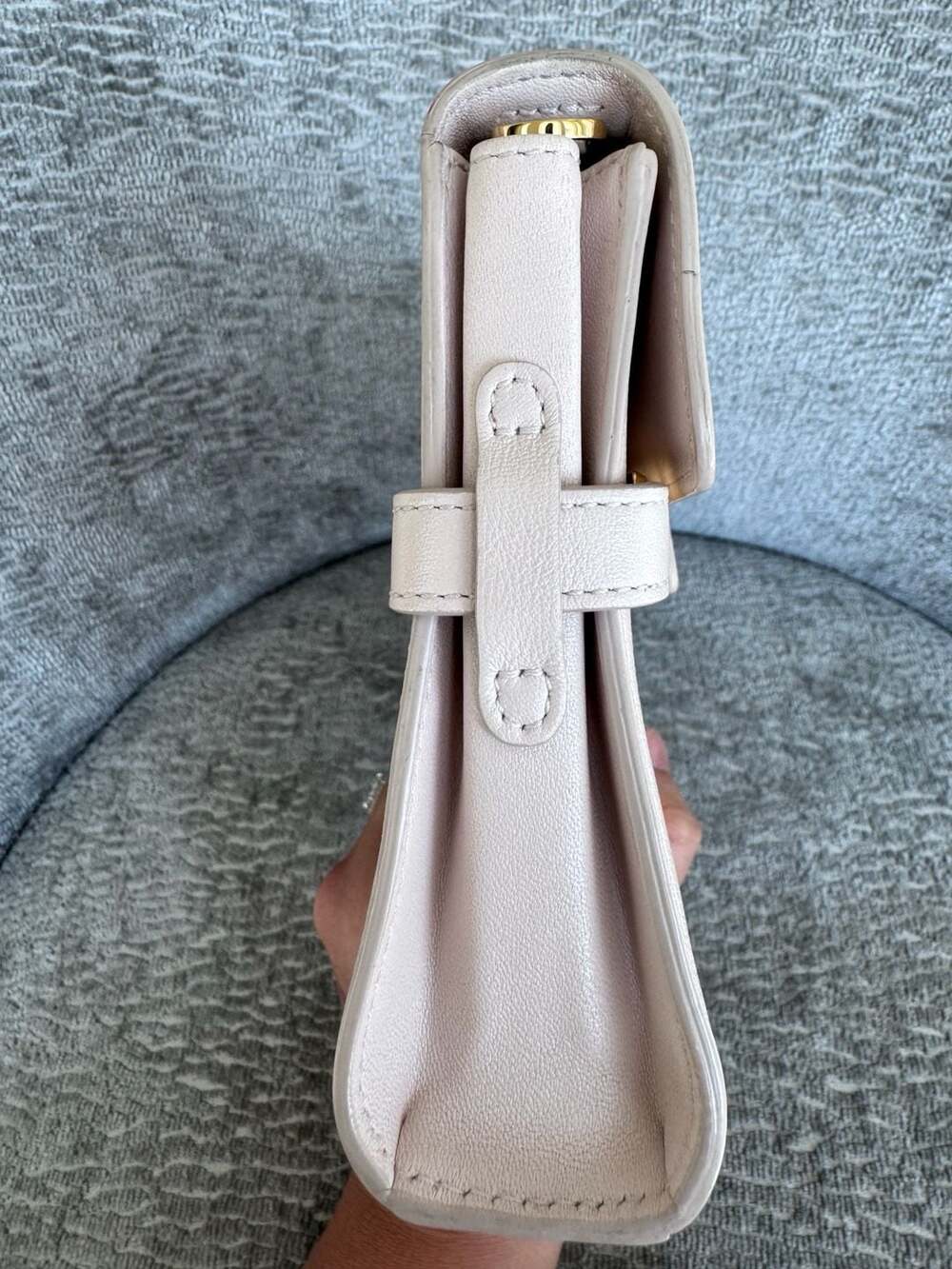 Delvaux Tempête Chain Shoulder Bag – Blush Pink Calfskin | Authentic | Made in F - Picture 7 of 13